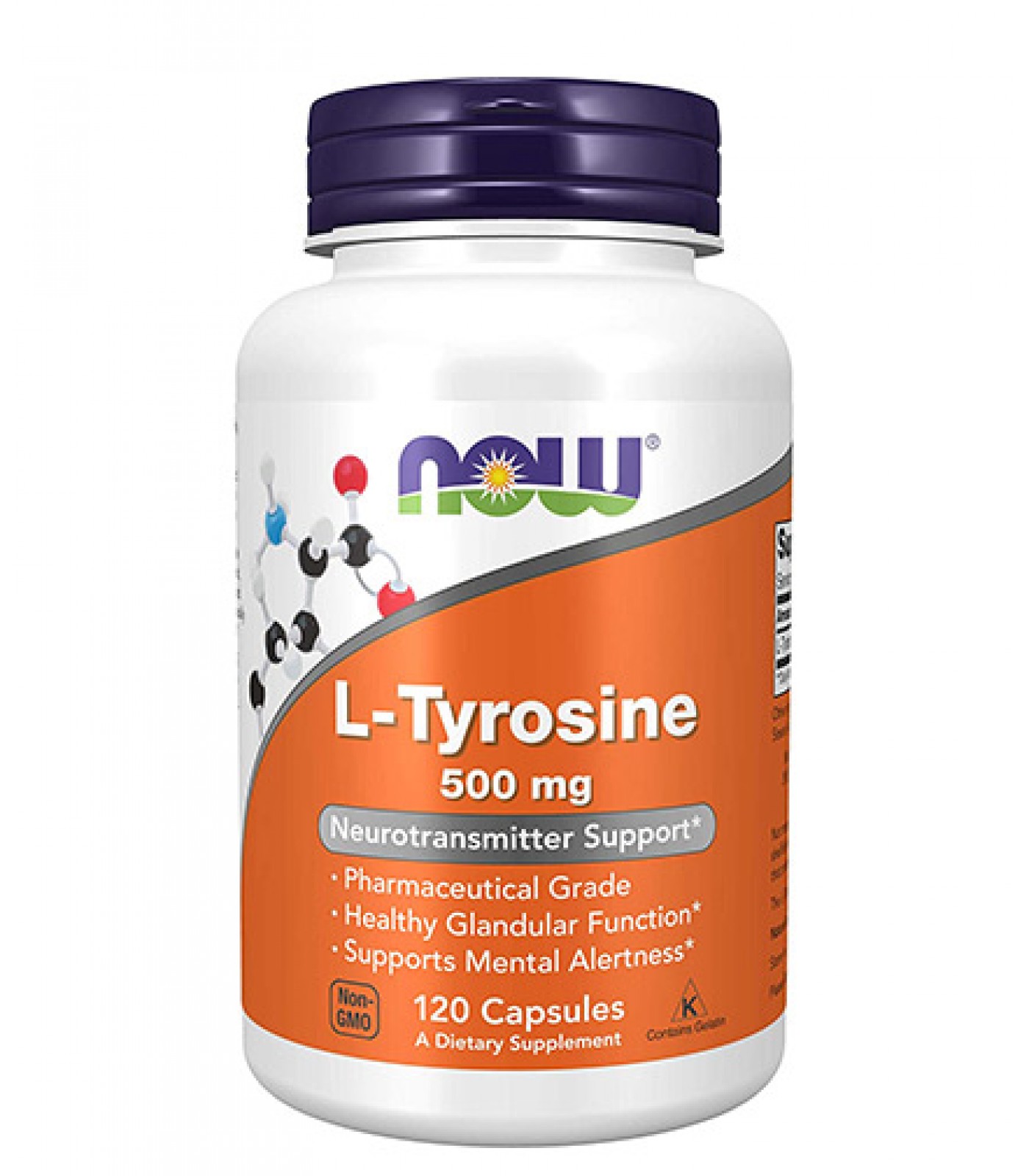 NOW - L-Tyrosine 500 МГ - 120 Капсули 